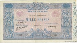 1000 Francs BLEU ET ROSE FRANCE  1924 F.36.40 TB+