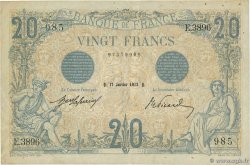 20 Francs BLEU FRANCE  1913 F.10.03 TB+