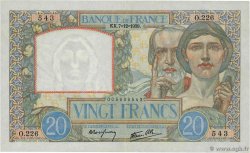 20 Francs TRAVAIL ET SCIENCE FRANKREICH  1939 F.12.01 VZ+