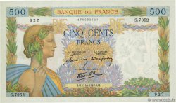 500 Francs LA PAIX FRANCE  1942 F.32.41 UNC-