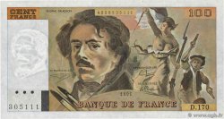 100 Francs DELACROIX imprimé en continu FRANCE  1991 F.69bis.03a1a NEUF