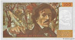 100 Francs DELACROIX imprimé en continu FRANKREICH  1991 F.69bis.03a2 ST