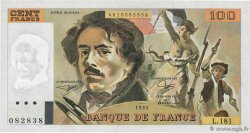 100 Francs DELACROIX imprimé en continu FRANCIA  1991 F.69bis.03b1 FDC