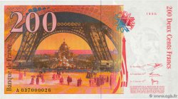 200 Francs EIFFEL Petit numéro FRANCE  1996 F.75.03A1 NEUF