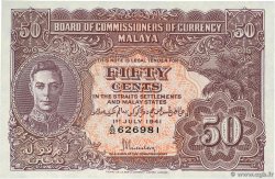 50 Cents MALAYA  1941 P.10b fST+