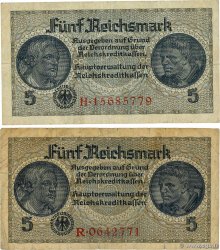 5 Reichsmark Lot GERMANIA  1940 P.R138a