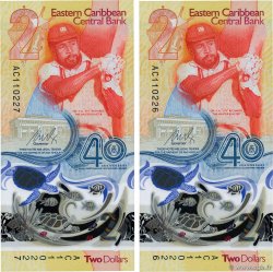 2 Dollars Consécutifs EAST CARIBBEAN STATES  2023 P.61