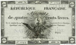 400 Livres FRANCE  1792 Ass.38a TTB+