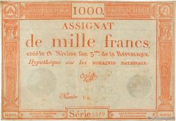 1000 Francs FRANCE  1795 Ass.50a TTB