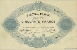 50 Francs type 1868 - Bleu à indices Noirs FRANCE  1882 F.A38.12 SUP