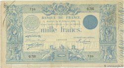 1000 Francs type 1862 Indices Noirs modifié FRANCE  1887 F.A50.07 VF