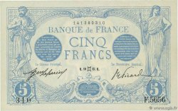 5 Francs BLEU FRANCE  1915 F.02.27 SPL+