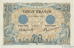 20 Francs NOIR FRANCE  1904 F.09.03 AU