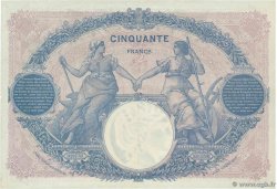 50 Francs BLEU ET ROSE FRANCE  1919 F.14.32 XF