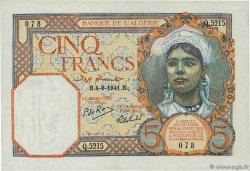 5 Francs ALGERIEN  1941 P.077b