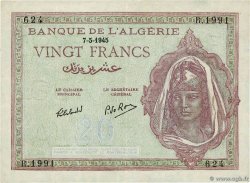 20 Francs ALGERIEN  1945 P.092b