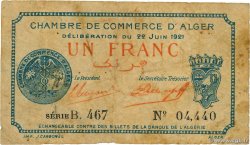 1 Franc ALGERIEN Alger 1921 JP.137.22