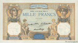 1000 Francs CÉRÈS ET MERCURE FRANCE  1932 F.37.07 AU-