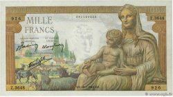 1000 Francs DÉESSE DÉMÉTER FRANCIA  1943 F.40.17 FDC