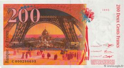 200 Francs EIFFEL FRANKREICH  1995 F.75.01 fVZ