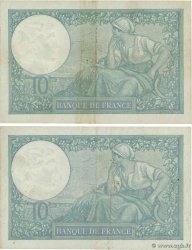 10 Francs MINERVE modifié Consécutifs FRANKREICH  1941 F.07.28 SS