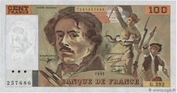 100 Francs DELACROIX 442-1 & 442-2 FRANCE  1995 F.69ter.02c UNC