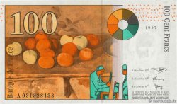 100 Francs CÉZANNE Sans STRAP Fauté FRANCIA  1997 F.74f4.01 FDC