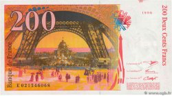 200 Francs EIFFEL Sans STRAP Fauté FRANCIA  1996 F.75f4.02 SC+