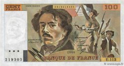 100 Francs DELACROIX modifié FRANKREICH  1986 F.69.10