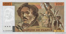 100 Francs DELACROIX imprimé en continu FRANKREICH  1991 F.69BIS.04a