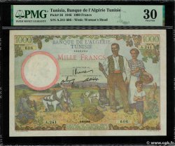 1000 Francs TUNESIEN  1946 P.26 SS