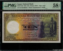 10 Pounds ÉGYPTE  1951 P.023d SPL