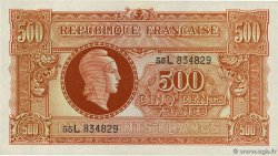 500 Francs MARIANNE fabrication anglaise FRANKREICH  1945 VF.11.01 VZ