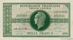 1000 Francs MARIANNE THOMAS DE LA RUE FRANCIA  1945 VF.13.01 FDC