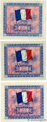 2 à 10 Francs DRAPEAU Lot FRANCE  1944 VF.16/17/18.01 UNC