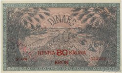 80 Kronen sur 20 Dinara Faux JUGOSLAWIEN  1919 P.018x VZ+