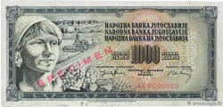 1000 Dinara Spécimen YUGOSLAVIA  1974 P.086s VF+