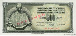 500 Dinara Spécimen YUGOSLAVIA  1981 P.091bs MBC+