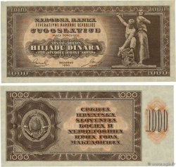 1000 Dinara Épreuve YUGOSLAVIA  1950 P.067X q.FDC