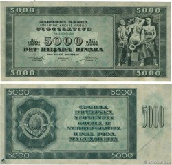 5000 Dinara Épreuve YUGOSLAVIA  1950 P.067Y MBC+