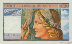 1000 Francs TRÉSOR PUBLIC Spécimen FRANKREICH  1955 VF.35.00S fST+