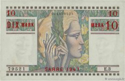 10 Mark SARRE FRANCE  1947 VF.47.03 pr.SPL