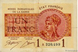 1 Franc MINES DOMANIALES DE LA SARRE FRANCE  1920 VF.51.01 VF