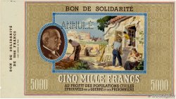 5000 Francs BON DE SOLIDARITE Annulé FRANCE régionalisme et divers  1941 KL.13Bs