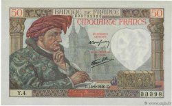 50 Francs JACQUES CŒUR FRANCE  1940 F.19.01 pr.NEUF