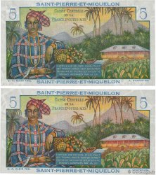 5 Francs Bougainville Lot SAINT PIERRE ET MIQUELON  1946 P.22 NEUF