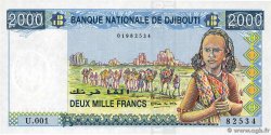 2000 Francs YIBUTI  1997 P.40 FDC