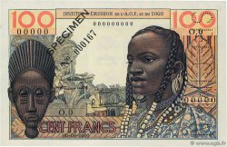 100 Francs Spécimen FRENCH WEST AFRICA  1956 P.46s SC+