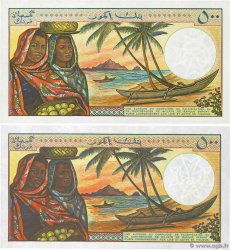 500 Francs Lot COMORES  1986 P.10a2 et P.10b3 NEUF