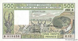 500 Francs WEST AFRIKANISCHE STAATEN  1984 P.206Bg ST